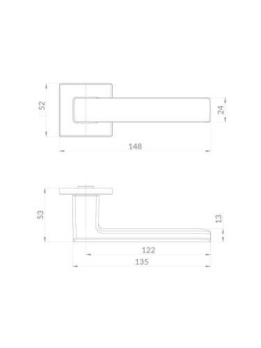 Ручка Punto (Пунто) раздельная K.EST.Q52.MEGA SSG-39 сатинированное золото