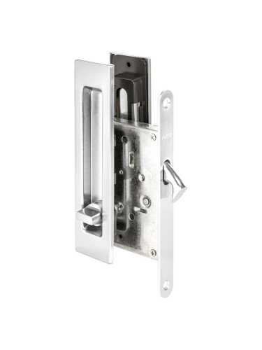 Защелка Punto (Пунто) с ручками для раздвижных дверей SH.SLQ152.011 (Soft LINE SLQ-011) CP хром