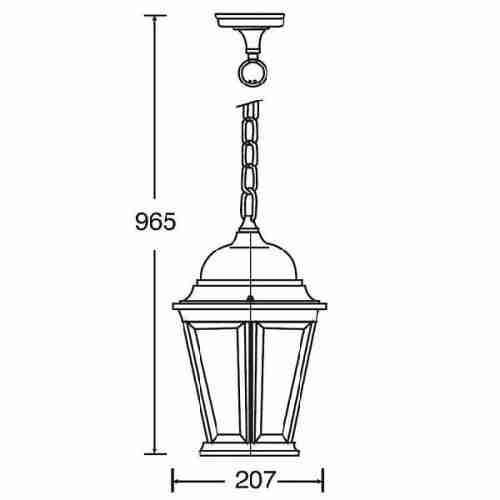 Уличный подвесной светильник Oasis Light 91405L 91405L Bl