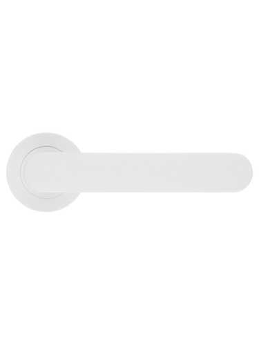 Ручка дверная Morelli Luxury LE BOAT R2 BIA раздельная на круглом основании, цвет белый, латунь