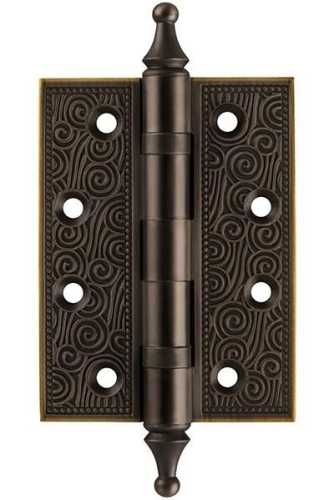 Комплект 4 шт. - Петля дверная универсальная латунная Armadillo Castillo CL 500-A4 102x76x3,5 BB-17 коричневая бронза