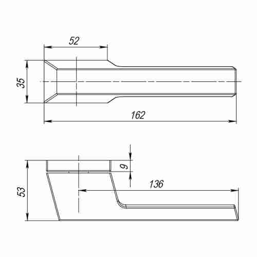 Ручка раздельная K.QSL52.TITAN СP/WH-19 хром/белый