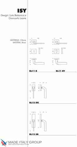 Дверная ручка на квадратном основании COLOMBO Isy BL11RSB-CM матовый хром