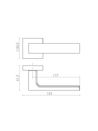 Ручка дверная Fuaro (Фуаро) межкомнатная K.DM51.Straight (Straight DM) BL-24 черный  Набор 8