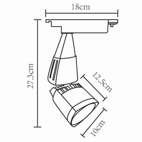 Трековый светильник Artelamp Lynx A3830PL-1BK