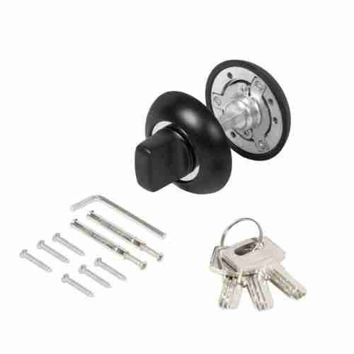 Завертка сантехническая Ajax (Аякс) с фиксацией ключом BK6.FIX.JR BL-24 черный