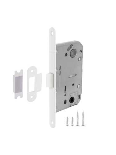 Комплект: Ручки Armadillo MORI USS WH-19+Завертка+Бесшумный замок Fuaro/белый