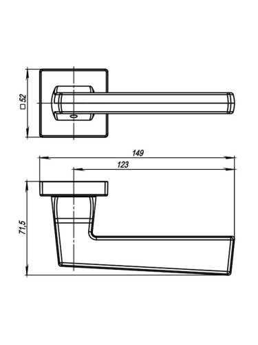 Ручка дверная Armadillo (Армадилло) межкомнатная K.USQ52.GROOVE (GROOVE USQ5) BB/SBB-17 кор.бронза/мат.кор.бронза  Набор 8