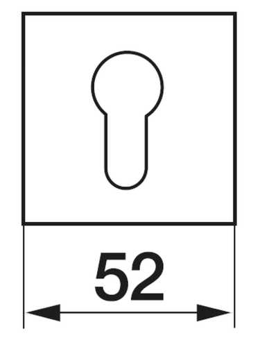 Накладка на евроцилиндр Morelli Luxury LUX-KH-S1 SSB квадратная, цвет хром