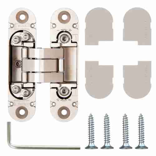 Комплект 8 шт. - Петля Armadillo (Армадилло) скрытой установки с 3D-регулировкой U3D4000 SN (9540UN3D) мат. никель
