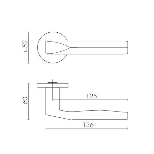 Комплект на 2 двери - Ручка Fuaro (Фуаро) раздельная R.SLR52.PRIZMA BL-24 черный