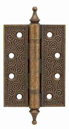 Комплект 8 шт. - Петля дверная универсальная латунная Armadillo Castillo CL 500-A4 102x76x3,5 OB античная бронза