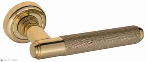 Дверная ручка Venezia "EXA ZIG" D1 полированная латунь