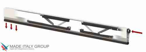 Автоматический порог врезной Venezia 420/530-330 мм/34 Дб, регулировка 1 уровень