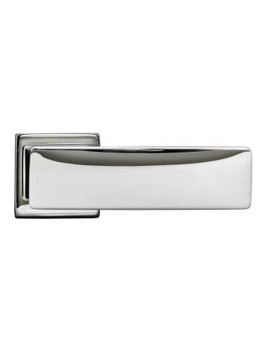 Ручка дверная Morelli Luxury SPACE S5 CRO раздельная на квадратной розетке, цвет хром, ЦАМ