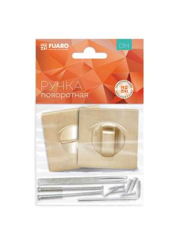 Ручка дверная Fuaro (Фуаро) межкомнатная K.DM51.Straight (Straight DM) SSG-39 сатинированное золото  Набор 4