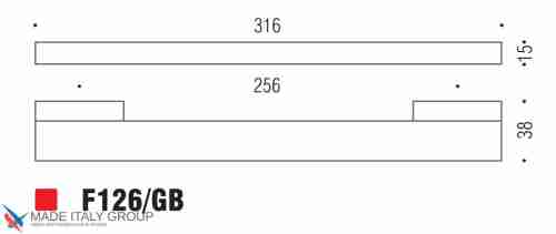 Ручка скоба модерн COLOMBO DESIGN F126GB-NM матовый черный 256 мм