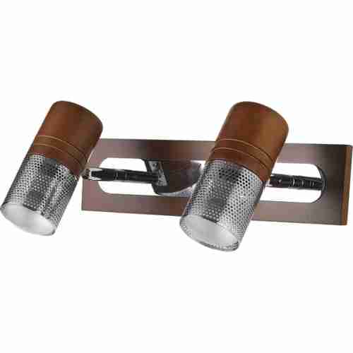 Спот N-Light 6203B/2E14 chrome + brown wood