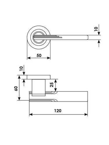 Ручка дверная Morelli Luxury VERONICA R2 NNO раздельная на круглой розетке, цвет - черный хром/золото, латунь