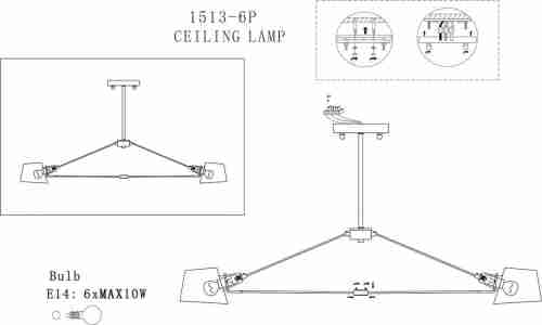Подвесная люстра Favourite Eimer 1513-6P