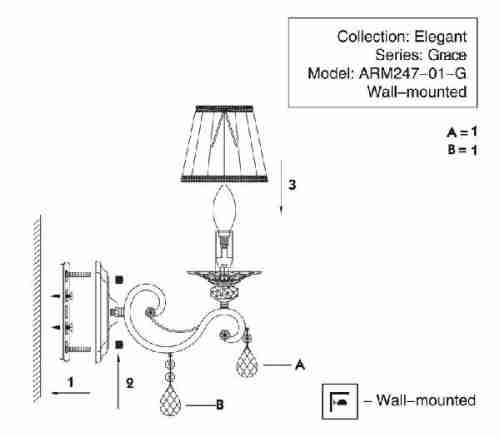 Бра Maytoni Grace ARM247-01-G