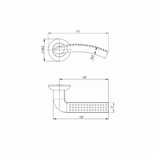 Ручка раздельная  LOGICA TL SN/CP-3 мат. никель/хром 8x160мм M4(12*50*55)