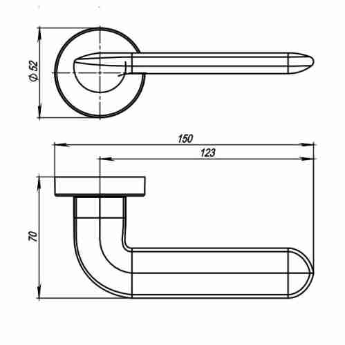 Комплект на 3 двери - Ручка дверная межкомнатная Armadillo Urban Excalibur URB4 OB-13 античная бронза