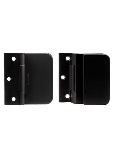 Петля Armadillo (Армадилло) для стеклянной двери Space.GL.H01 (2 шт) BL черный