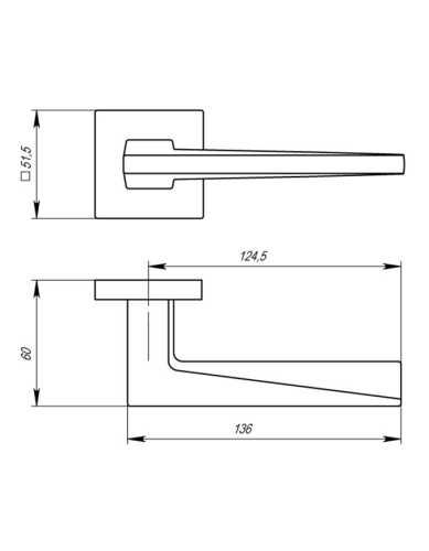 Комплект: Ручки Armadillo MORI USS AB-7 + Завертка BK6.K.USS52 AB-7 бронза