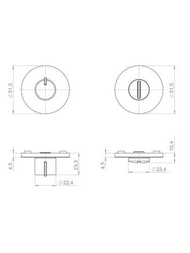 Завертка сантехническая Armadillo (Армадилло) поворотная BK6.R.YM MWSC-33 итальянский тисненый