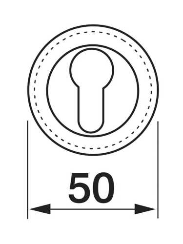 Накладка на замок Morelli Luxury LUX-KH-R4 COT круглая под евроцилиндр, цвет глянцевый хром/золото