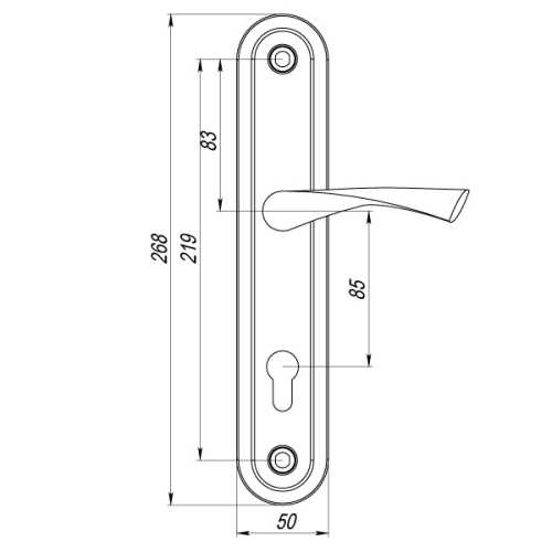 Ручка на планке P90 8504 CRONA CP