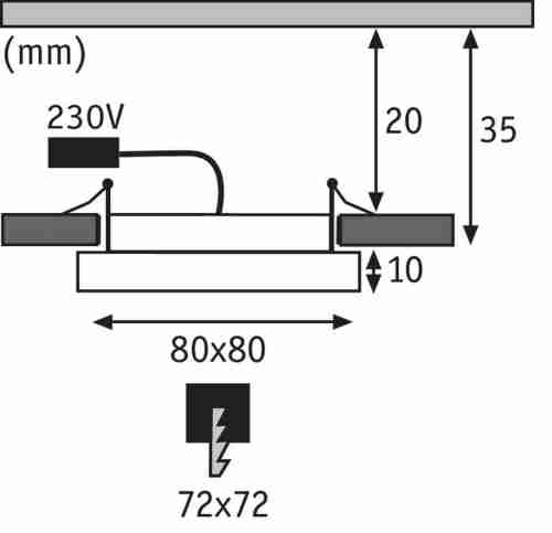 Встраиваемый светодиодный светильник Paulmann Panel Areo 92954