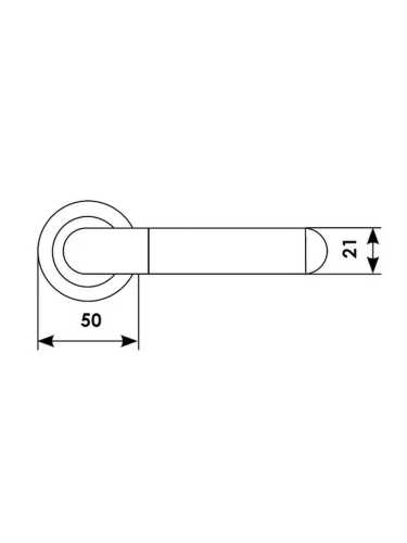 Ручка дверная Morelli Luxury GAVANA R2 NIS/NIK раздельная на круглой розетке, цвет матовый никель/никель, латунь