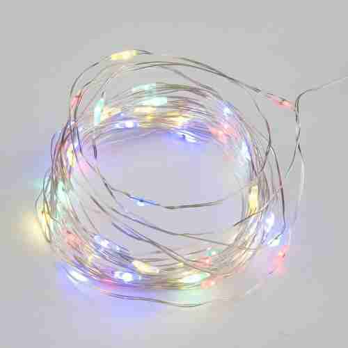 Светодиодная гирлянда Uniel Роса разноцветный ULD-S0500-050/SCB/2AA Multi IP20 Dew UL-00005266