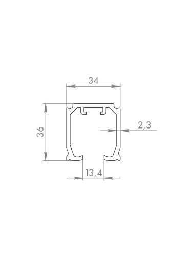 Верхняя Armadillo (Армадилло) направляющая SLD.Comfort-PRO/3000 track AL алюминий
