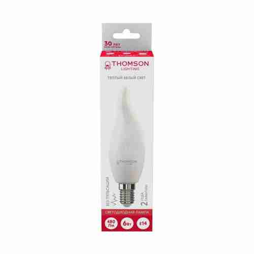 Лампа светодиодная Thomson E14 6W 3000K свеча на ветру матовая TH-B2025