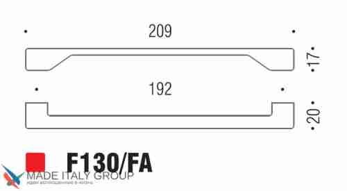 Ручка скоба модерн COLOMBO DESIGN F130FA-CR полированный хром 192 мм