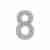 Цифра "8" самоклеящаяся SS304 (50х30) (FUARO) SSC сатинированный хром