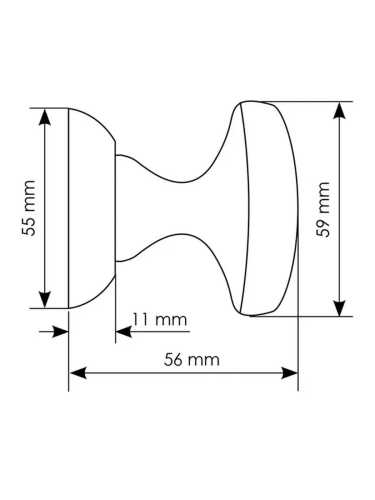 Ручка дверная круглая Morelli FOSTER MHR-1 BL на розетке, цвет - черный