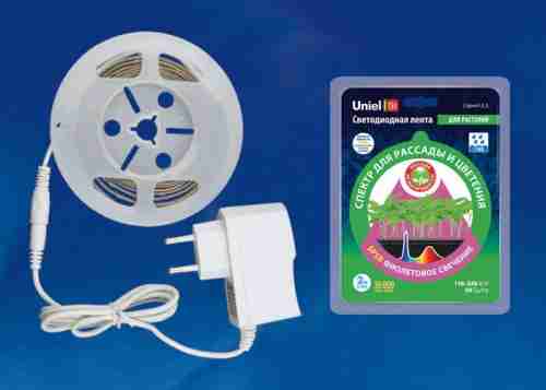 Светодиодная влагозащищенная лента Uniel 7,5W/m 42LED/m 2835SMD фиолетовый 2M ULS-P76-2835-42LED/m-IP65-2M-SPSB RRP18C00 UL-00004101