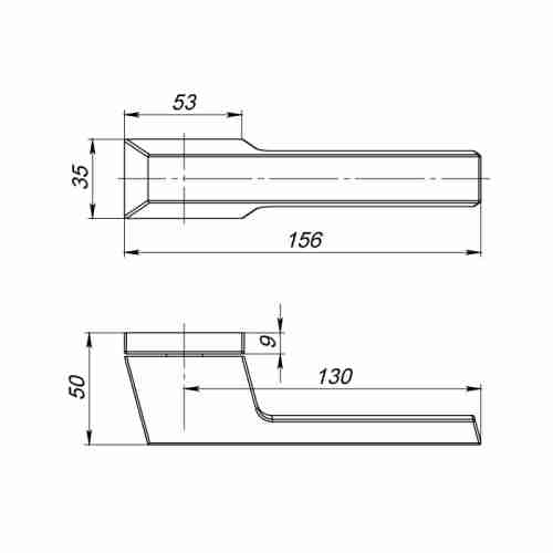 Комплект на 6 дверей - Ручка раздельная K.UCS36.BRICK (BRICK UCS) FSG-39 флорентийское золото