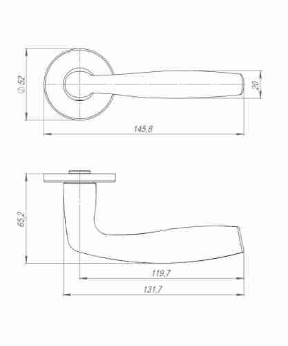 Ручка раздельная R.ARC.R52.FORTUNA BL-24 черный
