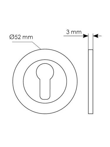 Накладка на замок Morelli Luxury LUX-KH OSA круглая под евроцилиндр, цвет матовое золото