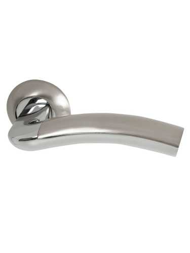 Ручка дверная Armadillo (Армадилло) межкомнатная R.LD54.Libra27 (Libra LD27) SN/CP-3 матовый никель/хром  Набор 7