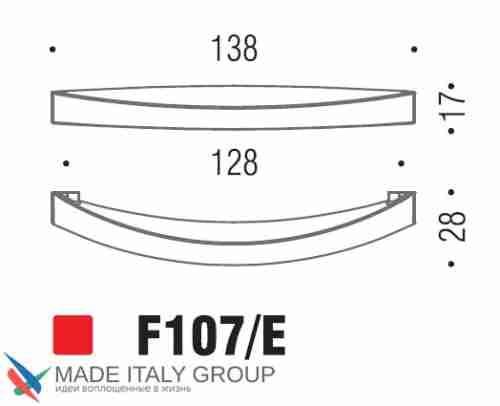 Ручка скоба модерн COLOMBO DESIGN F107E-CR полированный хром 128 мм