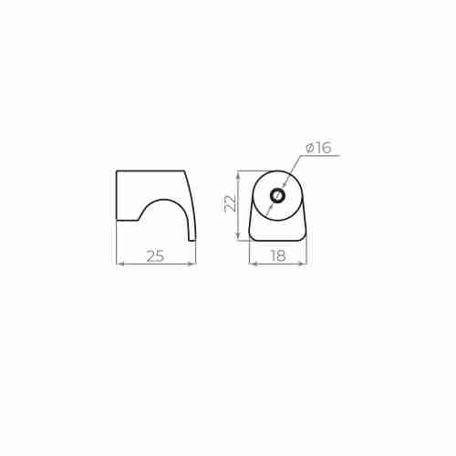 Ручка-кнопка Ajax (Аякс) мебельная MB-B-001 CP хром