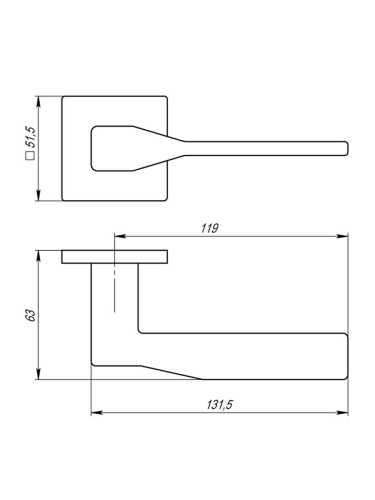 Ручка дверная Armadillo (Армадилло) межкомнатная K.USS52.GRAND (GRAND USS) BL-26 черный  Набор 6