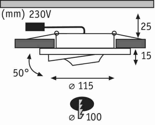 Встраиваемый светодиодный светильник Paulmann Premium Drip 92910
