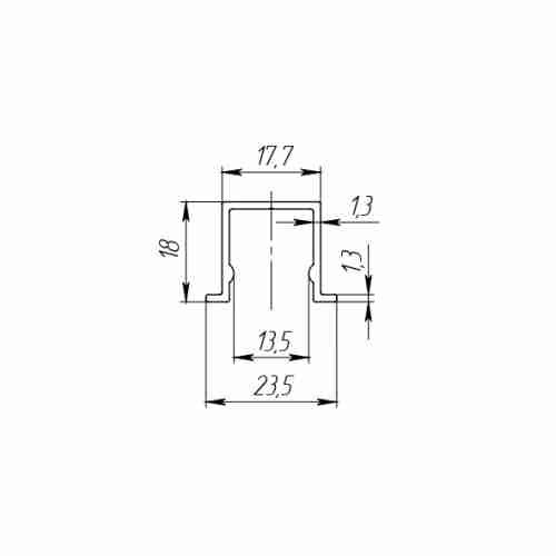 Нижняя направляющая Comfort 60/80/1000 bottom track